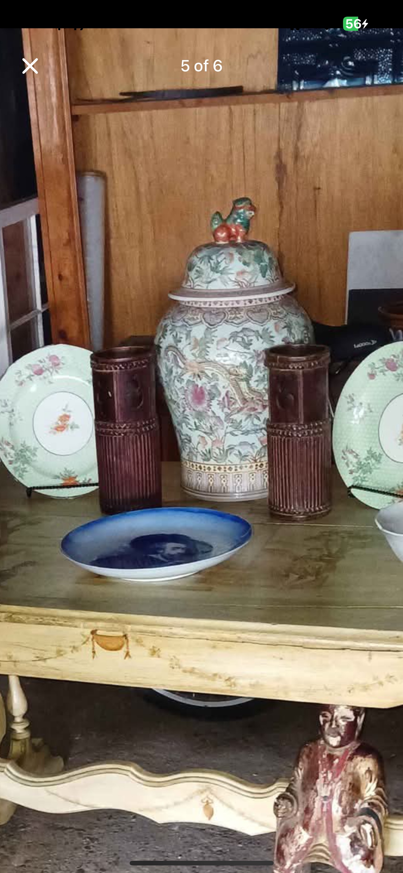 Chinese Famille Verte Covered Jar with Foo Dog Finial
