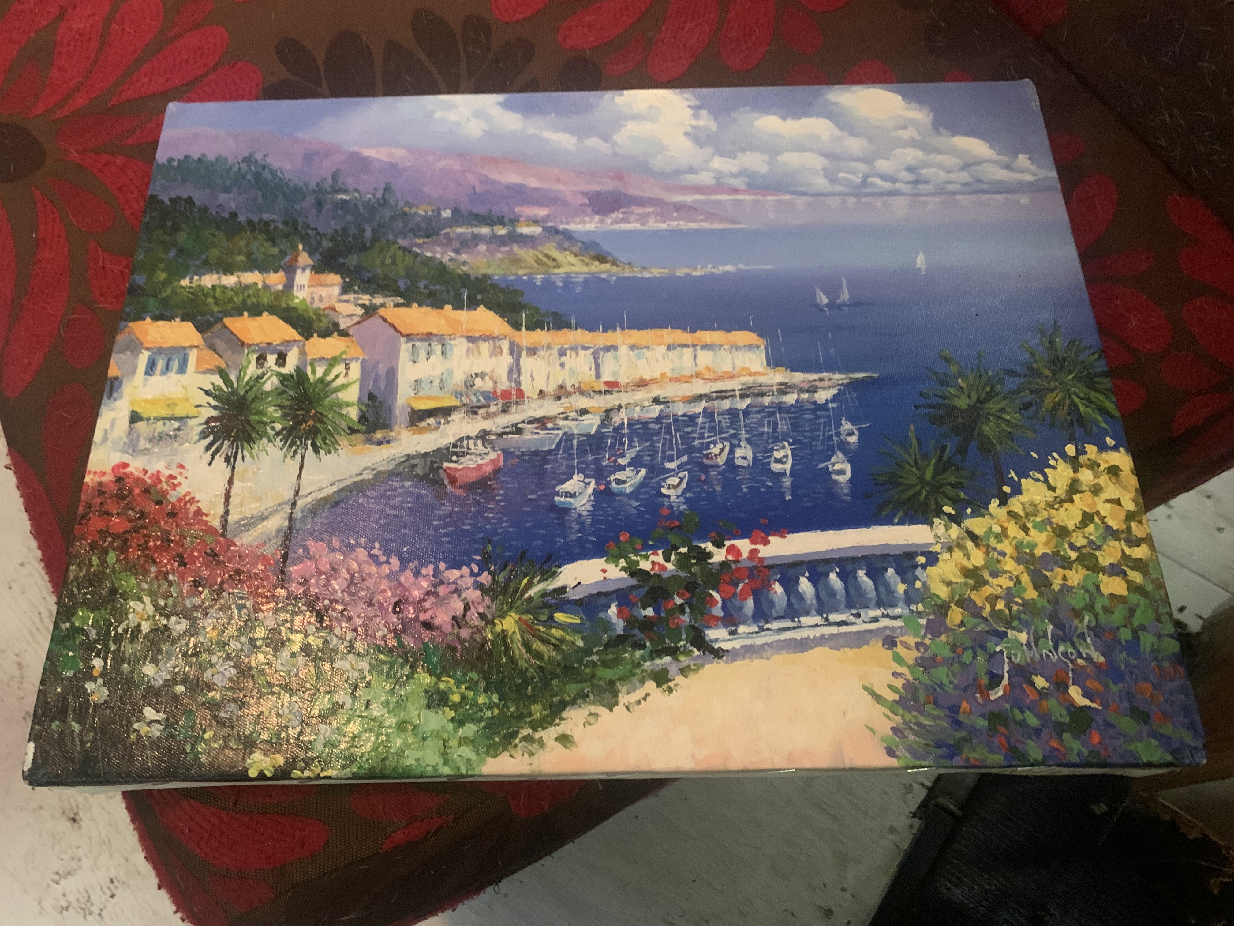 Impressionist Style Mediterranean Landscape Oil Painting