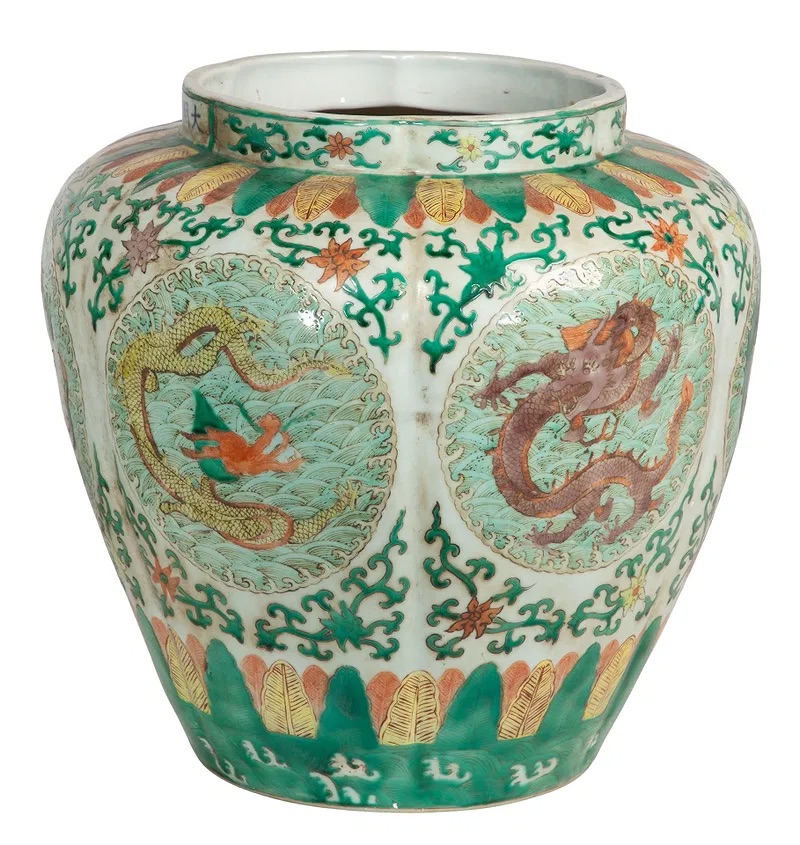 Chinese Ming Style Fahua Glazed Dragon Jar thumbnail 2