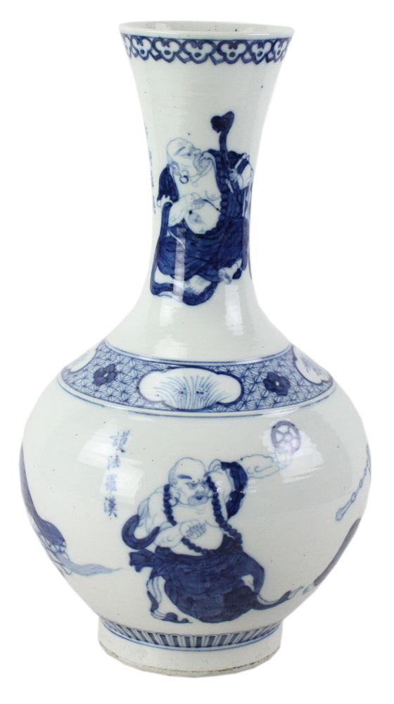 Kangxi Style Blue and White Porcelain Vase