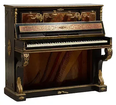 French Napoleon III Period Ebonized Upright Piano with Gilt Bronze Mounts thumbnail 2