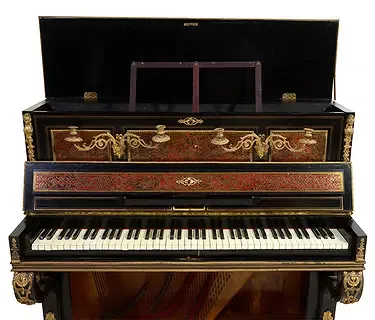 French Napoleon III Period Ebonized Upright Piano with Gilt Bronze Mounts thumbnail 5