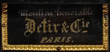 French Napoleon III Period Ebonized Upright Piano with Gilt Bronze Mounts thumbnail 6