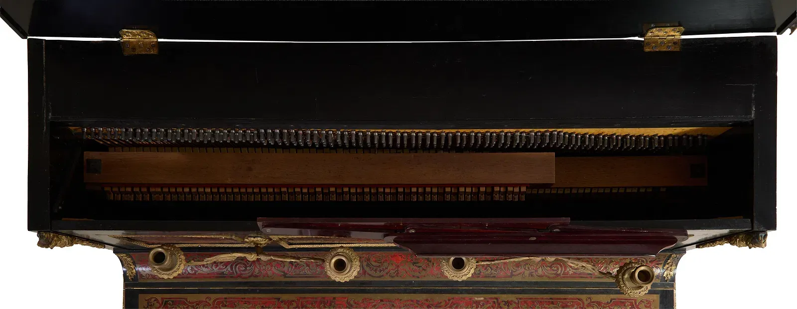 French Napoleon III Period Ebonized Upright Piano with Gilt Bronze Mounts thumbnail 8