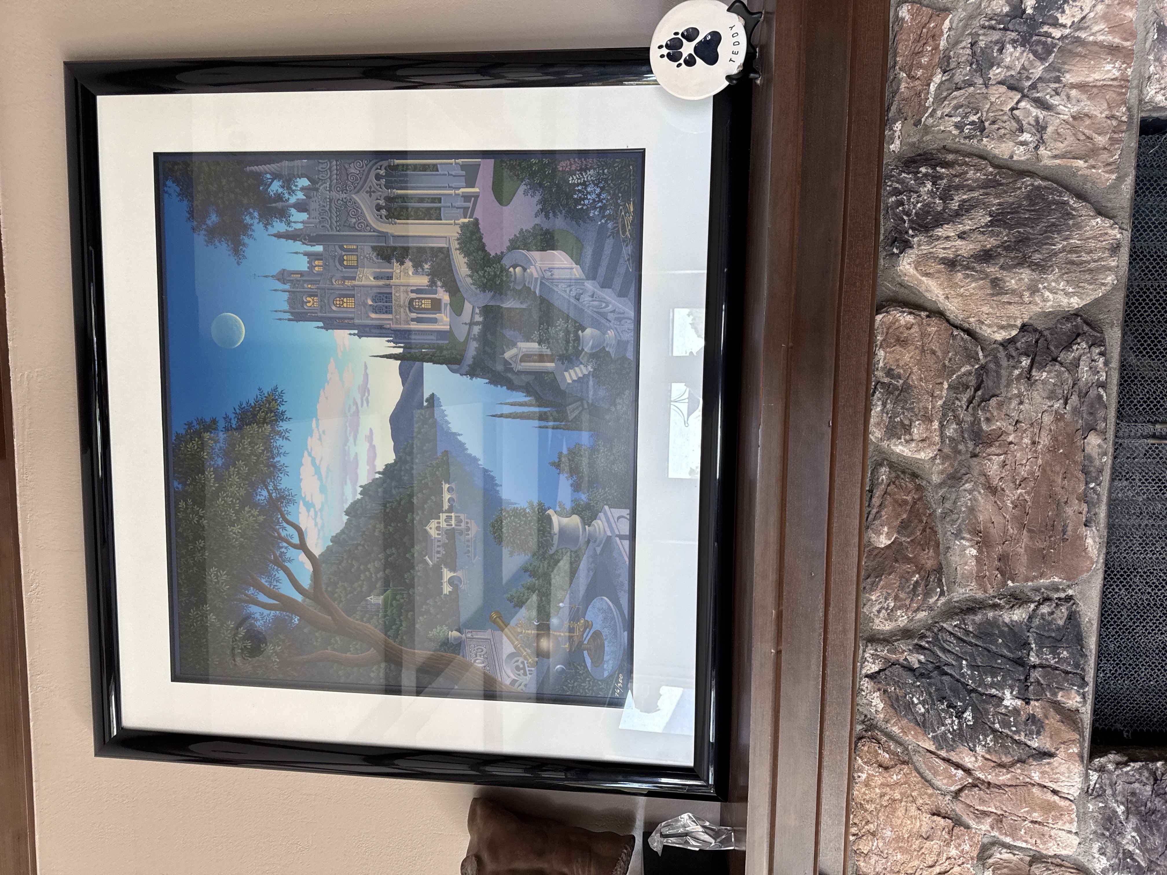 Contemporary Fantasy Architectural Landscape Framed Print (after James Coleman‑type school)