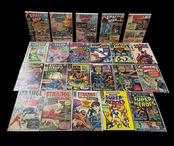 Silver Age Marvel & DC Superhero Comic Book Collection (Fantastic Four, Captain America, Strange Tales, Justice League...
