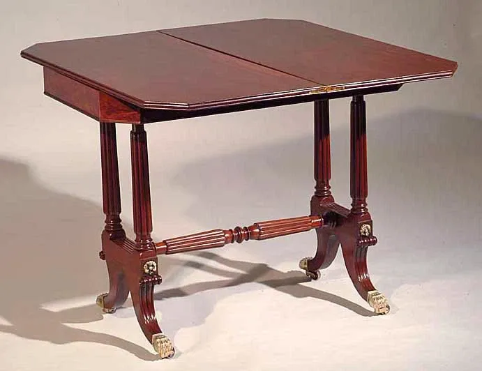 American Federal Period Mahogany Gaming / Card Table thumbnail 4