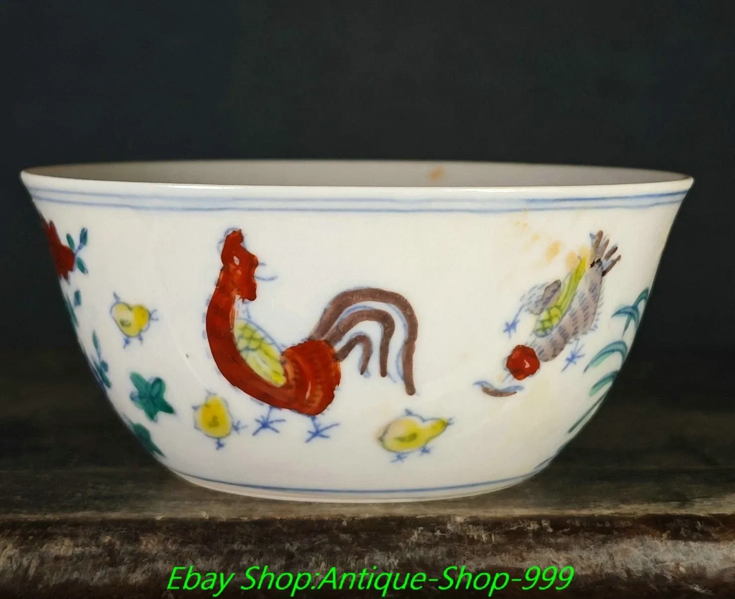 Chinese Doucai Style 'Chicken' Bowl