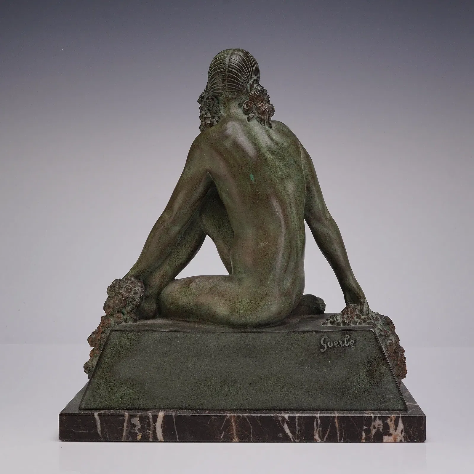 Art Deco Bronze Nude Figure by Guiré thumbnail 2