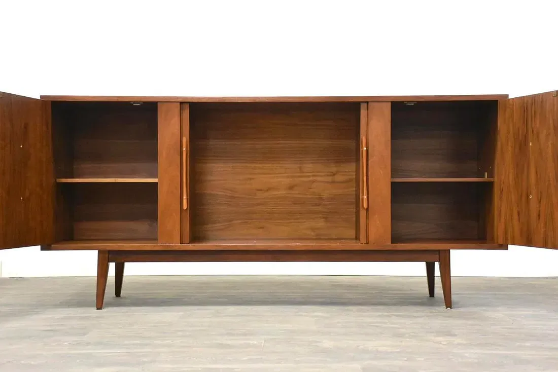 American Mid-Century Modern Walnut Sideboard thumbnail 2