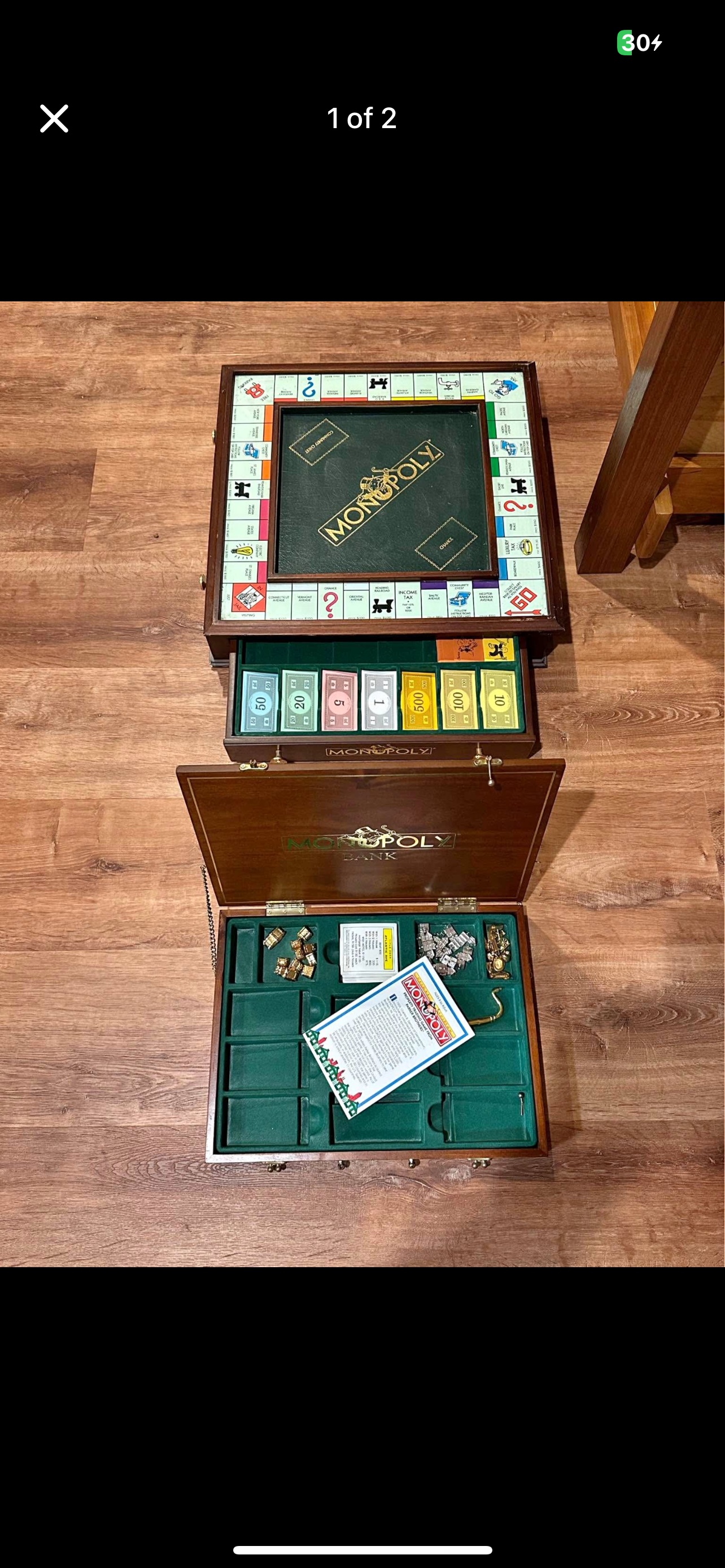 Monopoly Luxury Edition Wood Board Game Cabinet