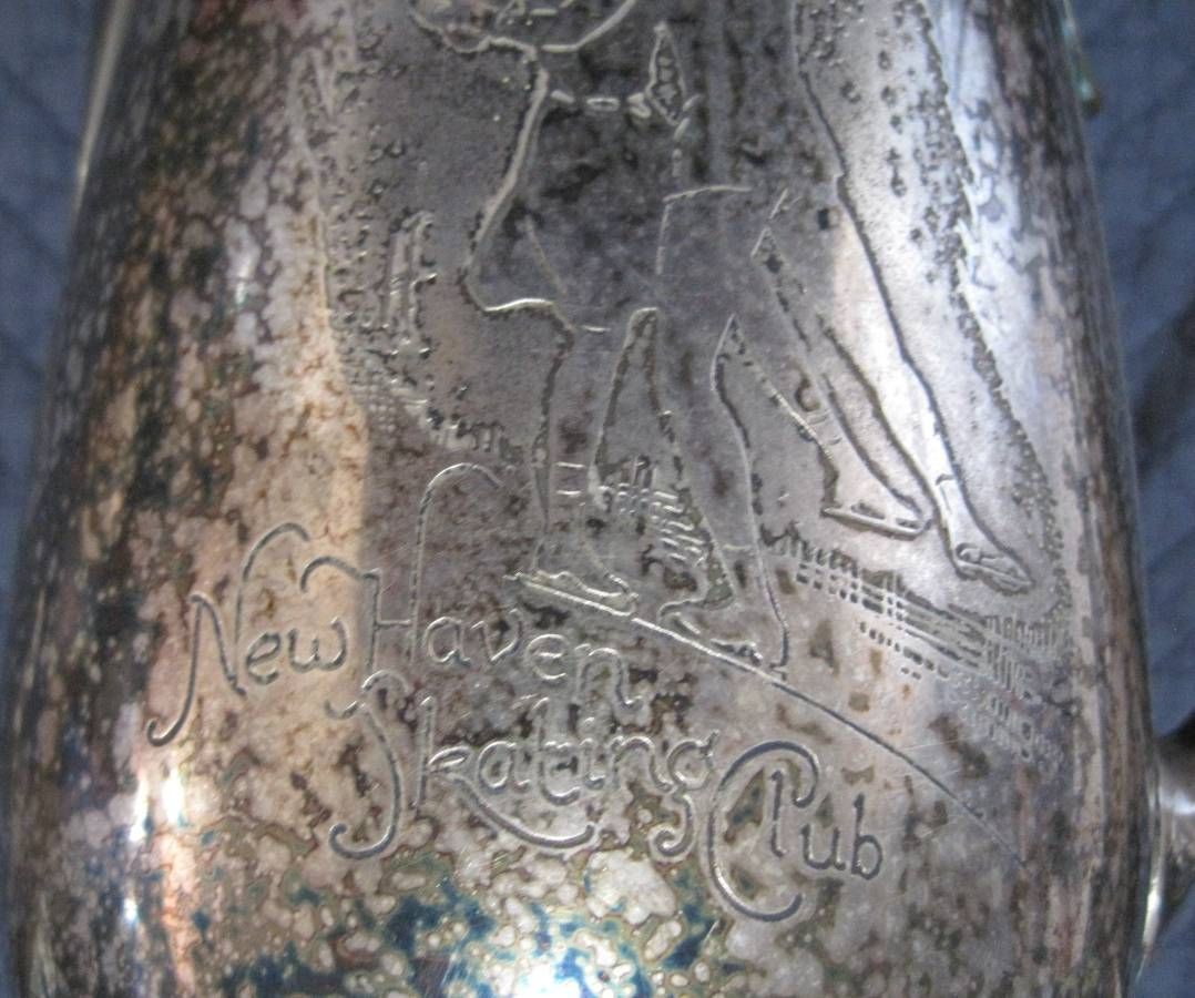 Art Deco Silverplate New Haven Skating Club Pitcher thumbnail 2