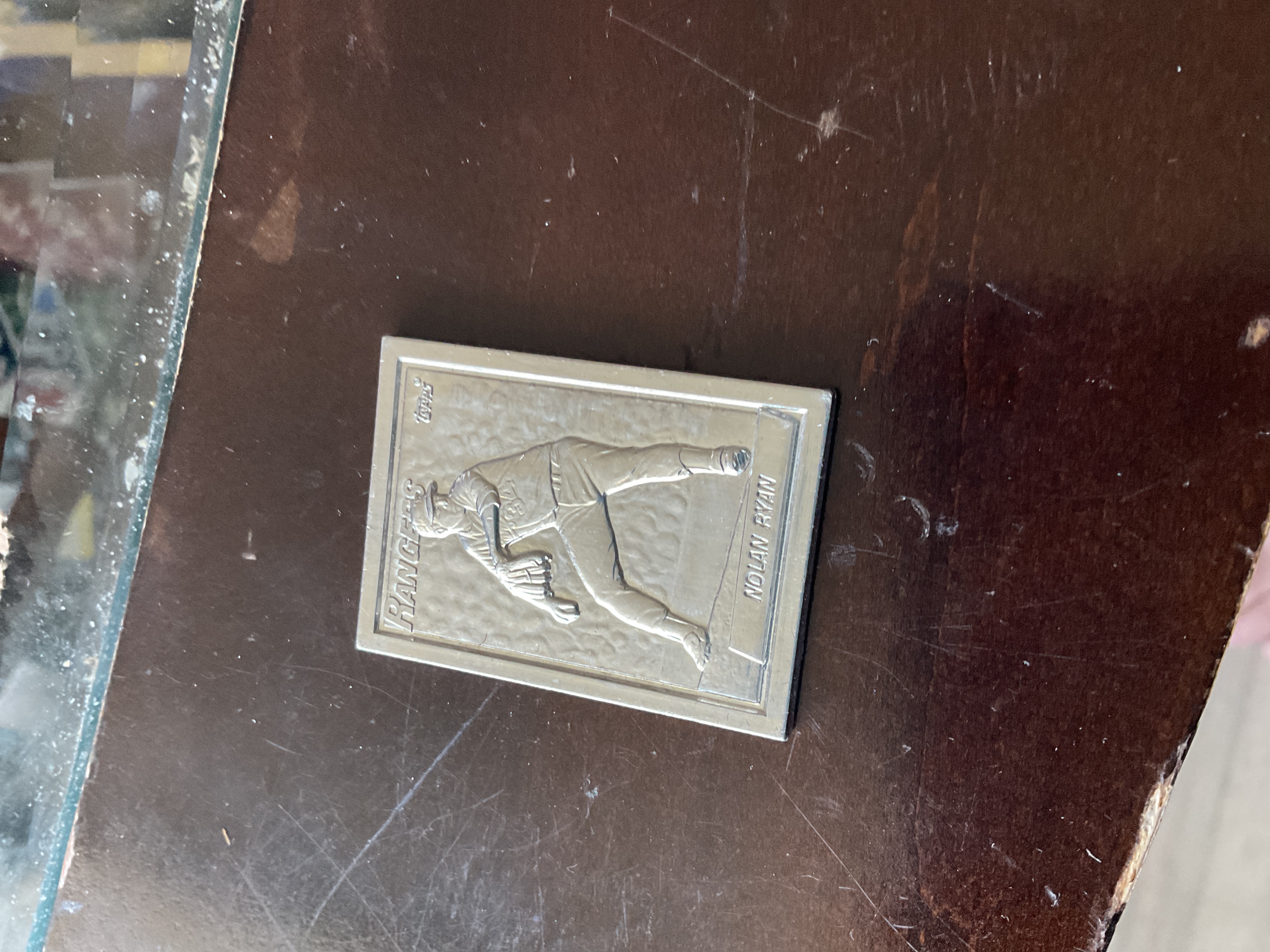 1991 Topps Nolan Ryan Texas Rangers Metal Commemorative Card