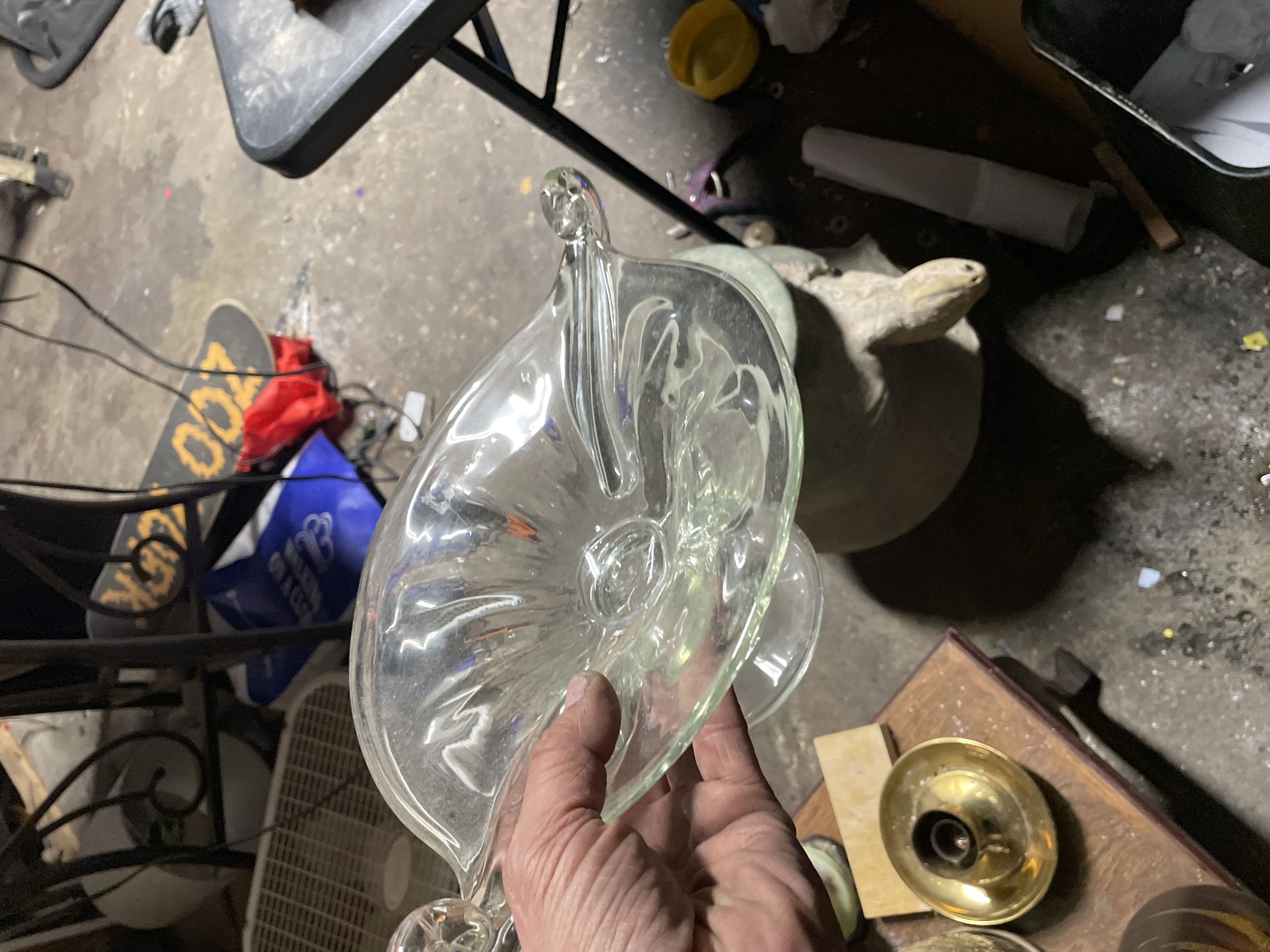 American Pressed Glass Footed Bonbon Dish