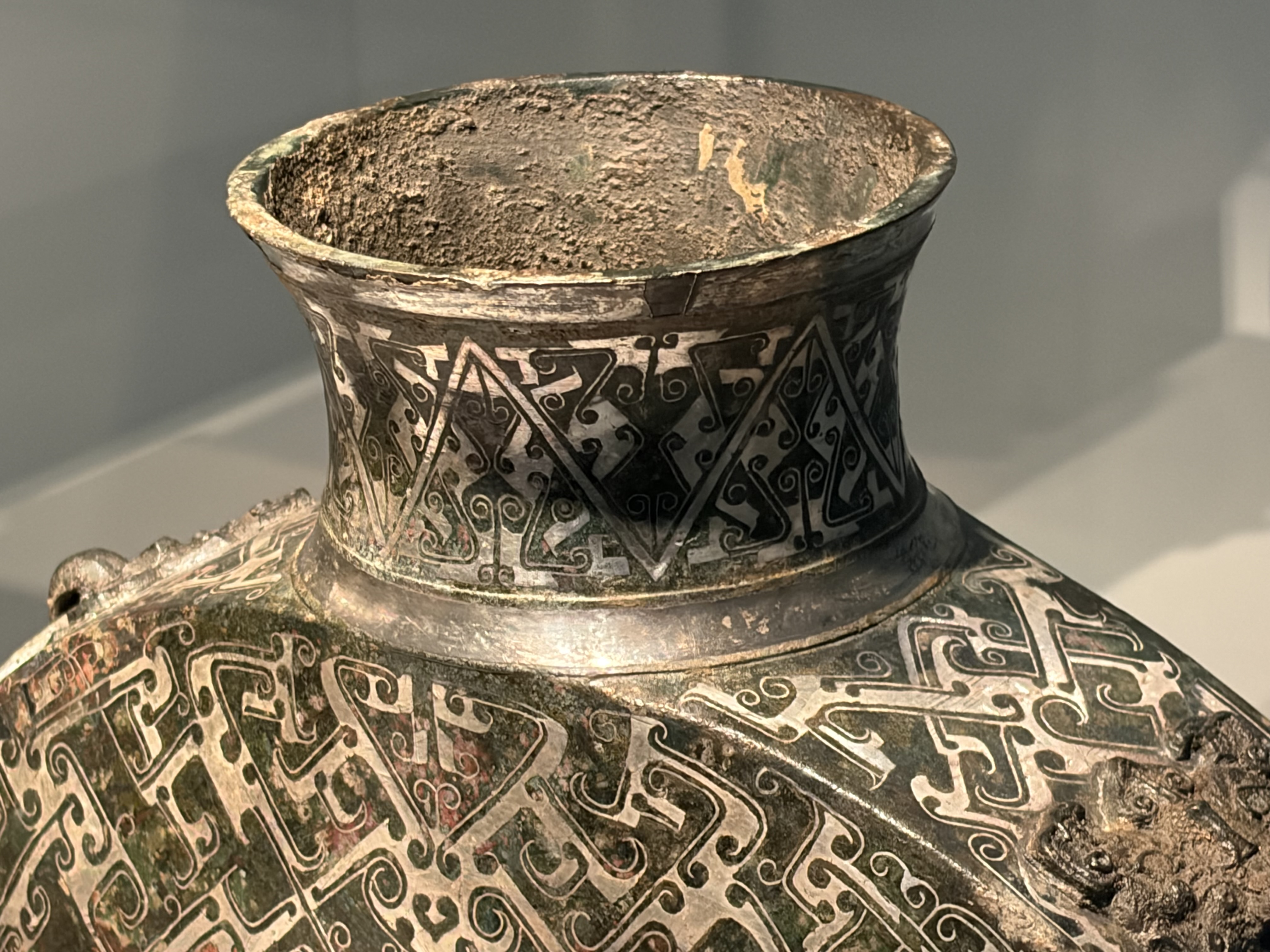 Chinese Bronze Hu Vase