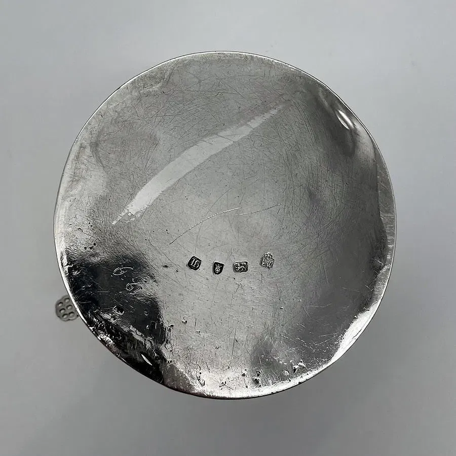 Edwardian Period English Sterling Silver Tea Caddy with Chinese Character Engraving thumbnail 10