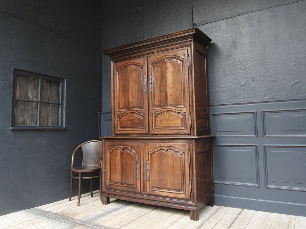 French Louis XV Period Walnut Armoire thumbnail 2