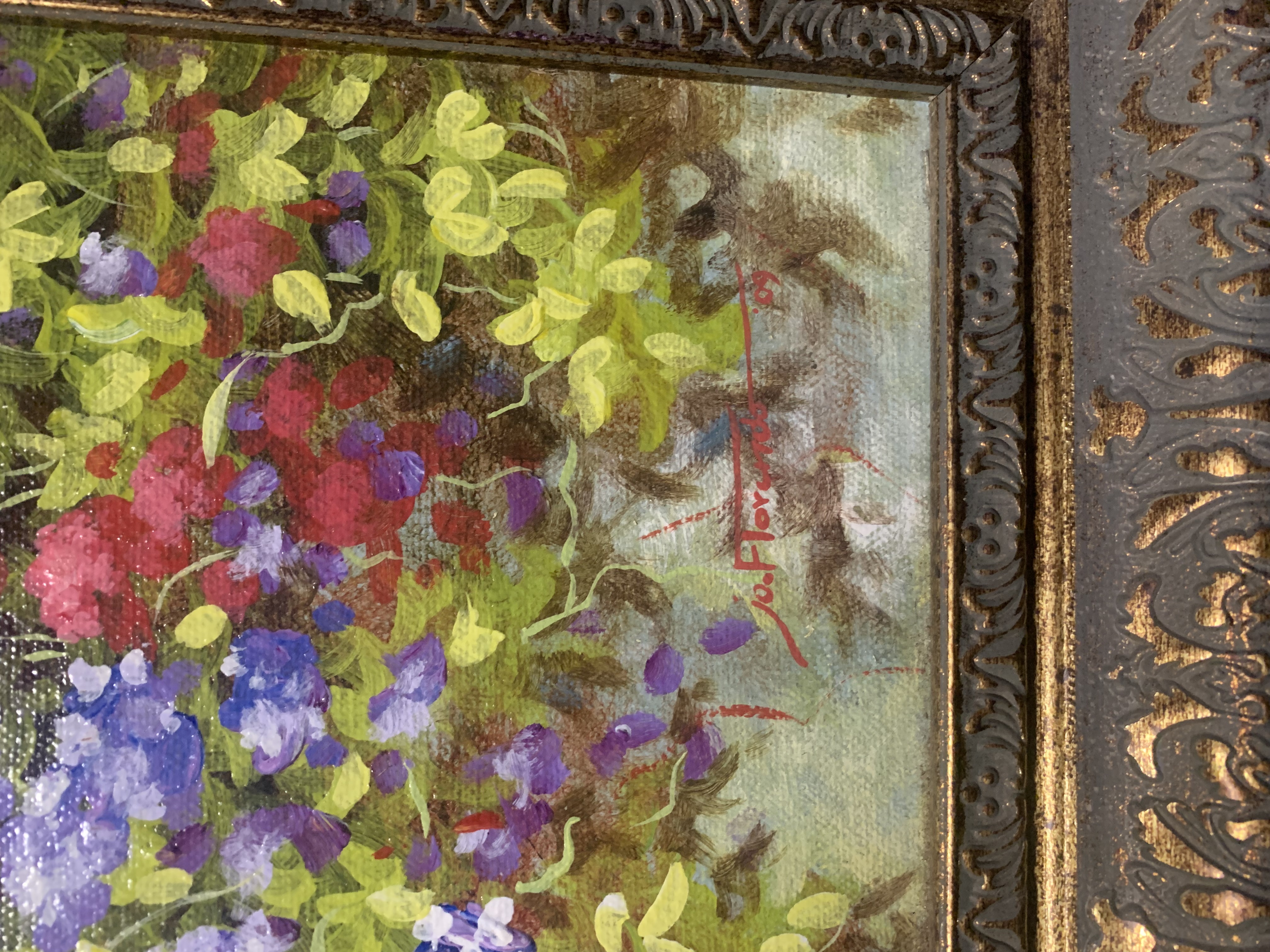 Modern Impressionist Style Floral Painting