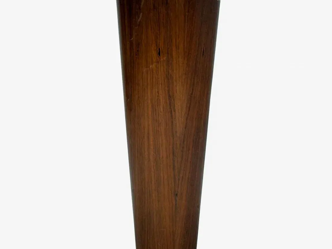 American Mid-Century Modern Walnut and Brass Pedestal Dining Table thumbnail 6