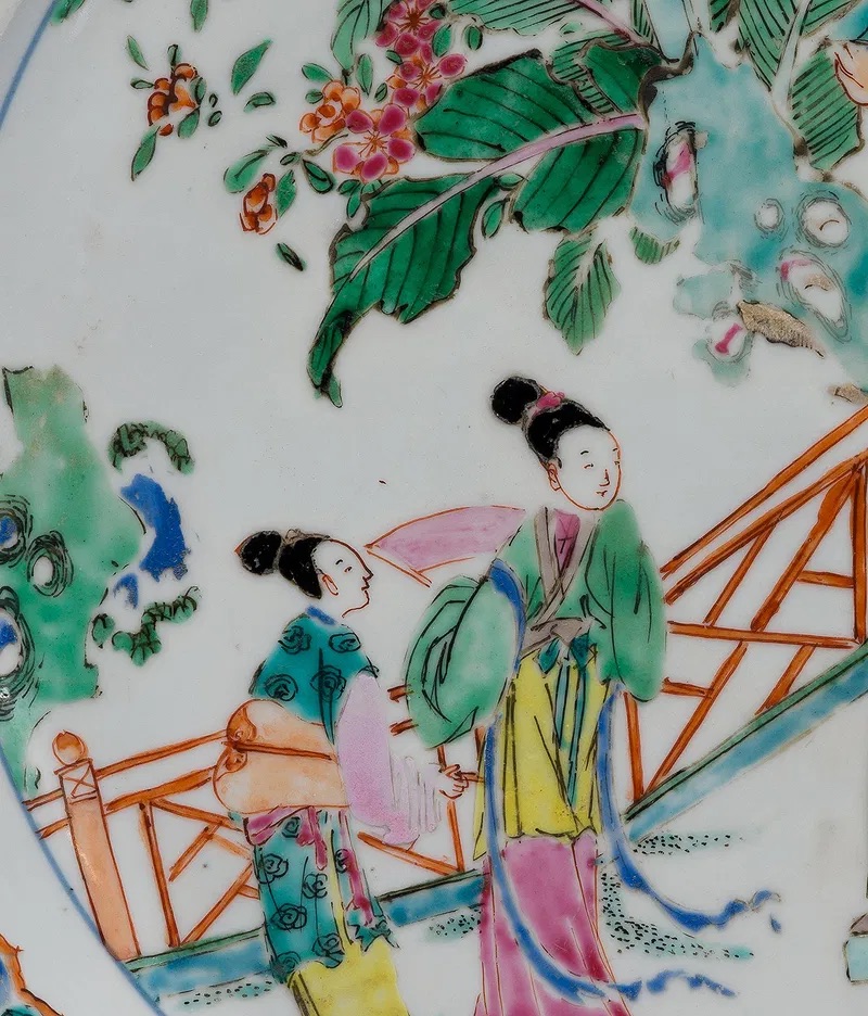Chinese Qing Period Famille Rose Porcelain Plate thumbnail 2