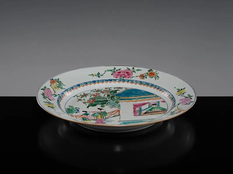 Chinese Qing Period Famille Rose Porcelain Plate thumbnail 3