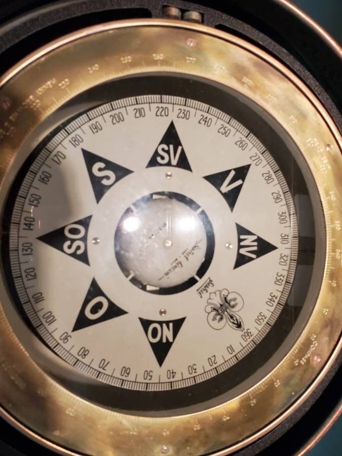Edwardian–Interwar Period Brass Ship’s Binnacle Compass with Kelvin Quadrantal Spheres thumbnail 3