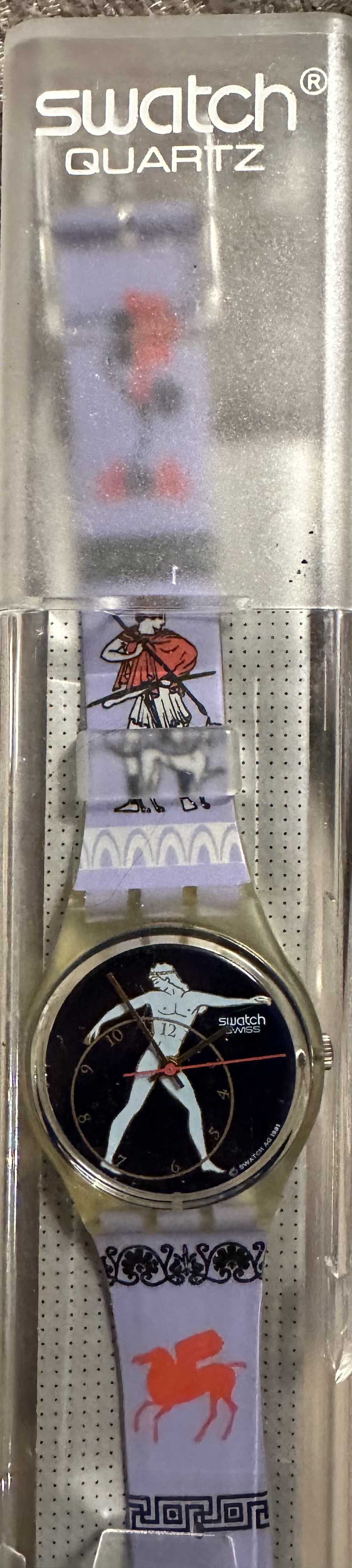 Swatch Quartz Watch with Greek Design