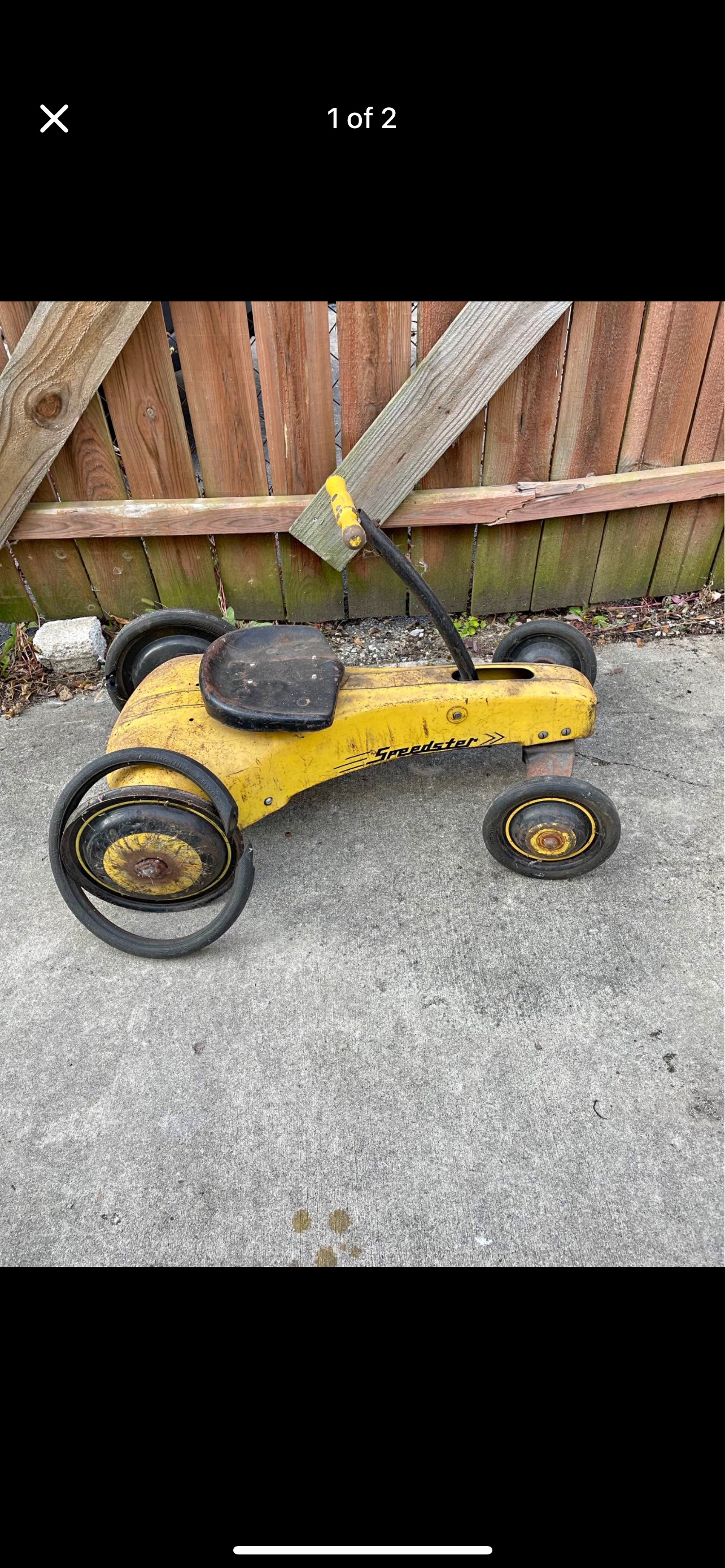 Mid-Century American Steel 'Speedster' Pedal Car Tricycle