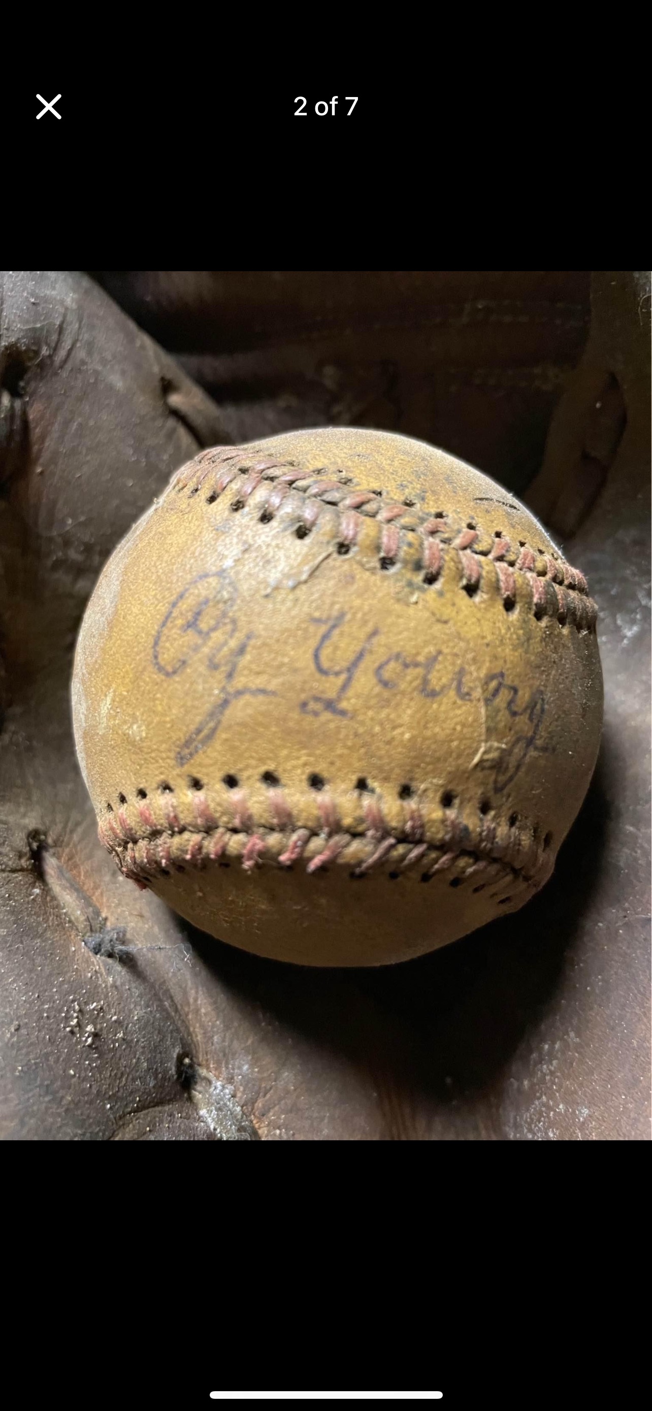 Cy Young Autographed Vintage Baseball