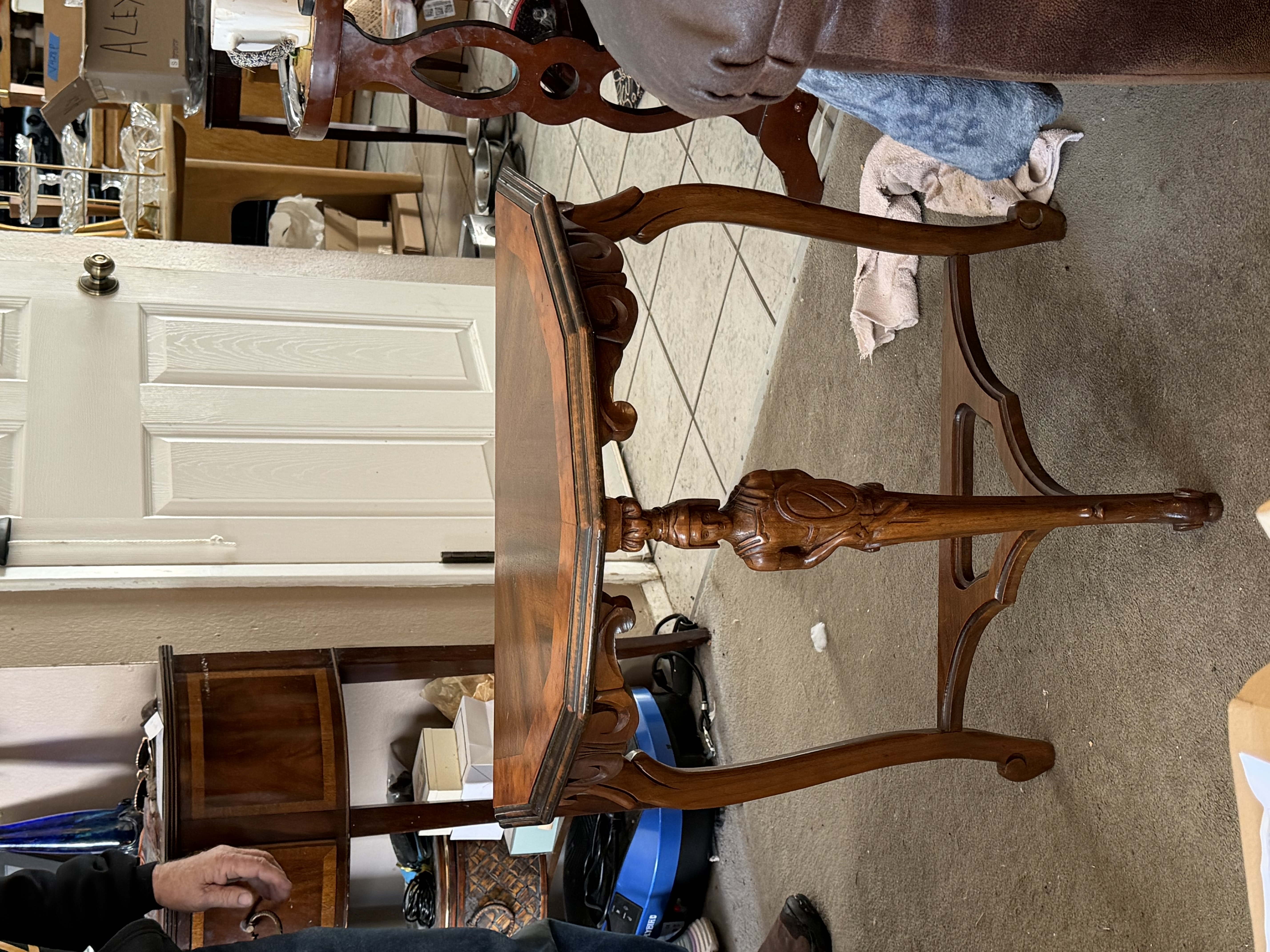 Victorian Style Carved Mahogany Table