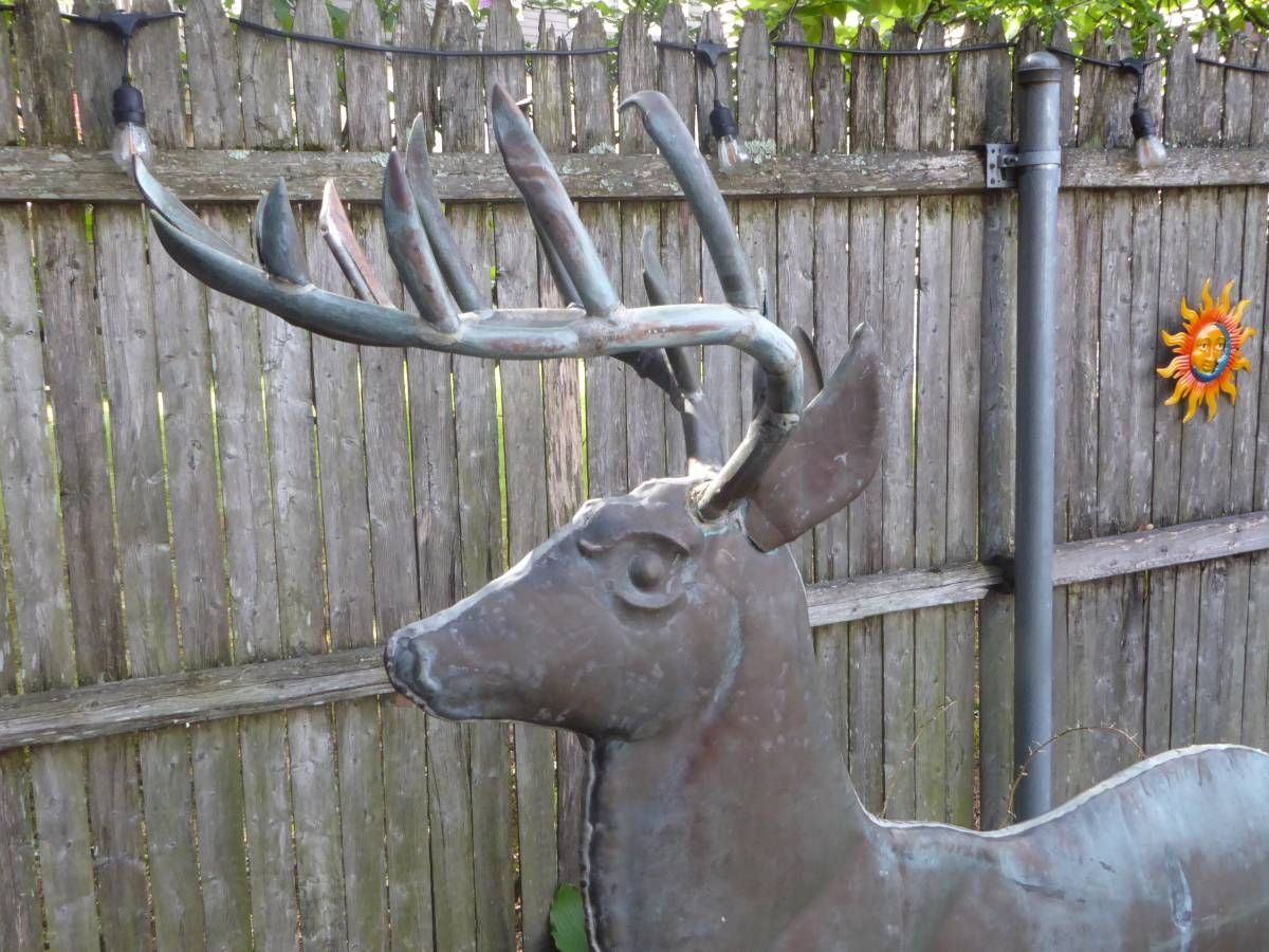 American Folk Art Style Copper Stag Weathervane thumbnail 2