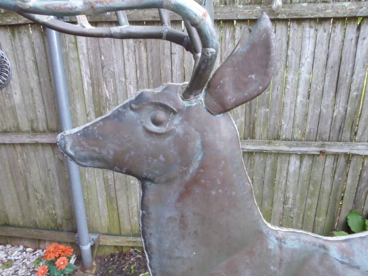 American Folk Art Style Copper Stag Weathervane thumbnail 6
