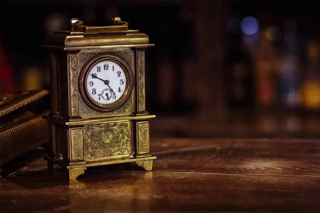 French Victorian Period Bronze Mantel Clock