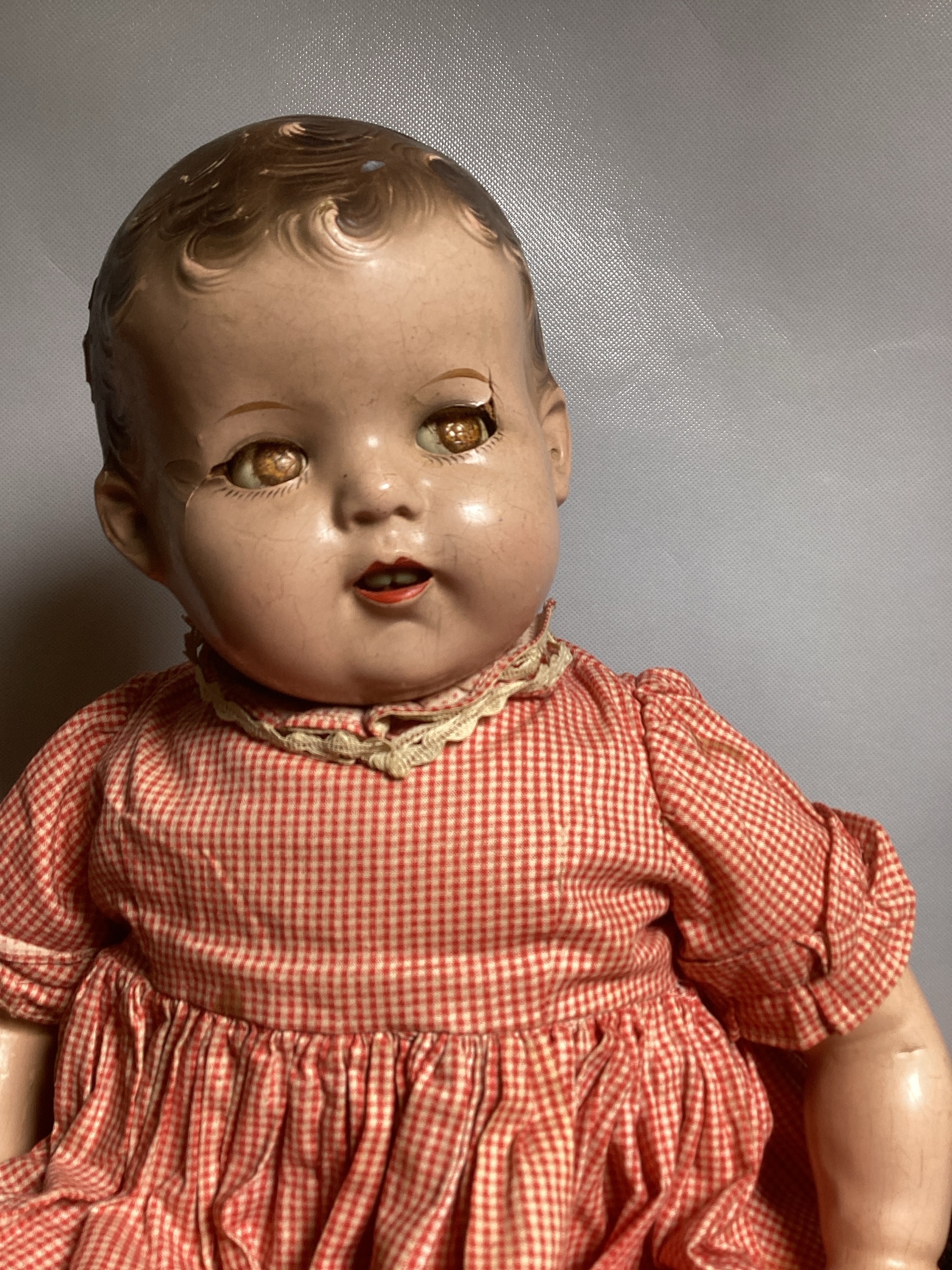 Mid-20th Century Composition Baby Doll thumbnail 4