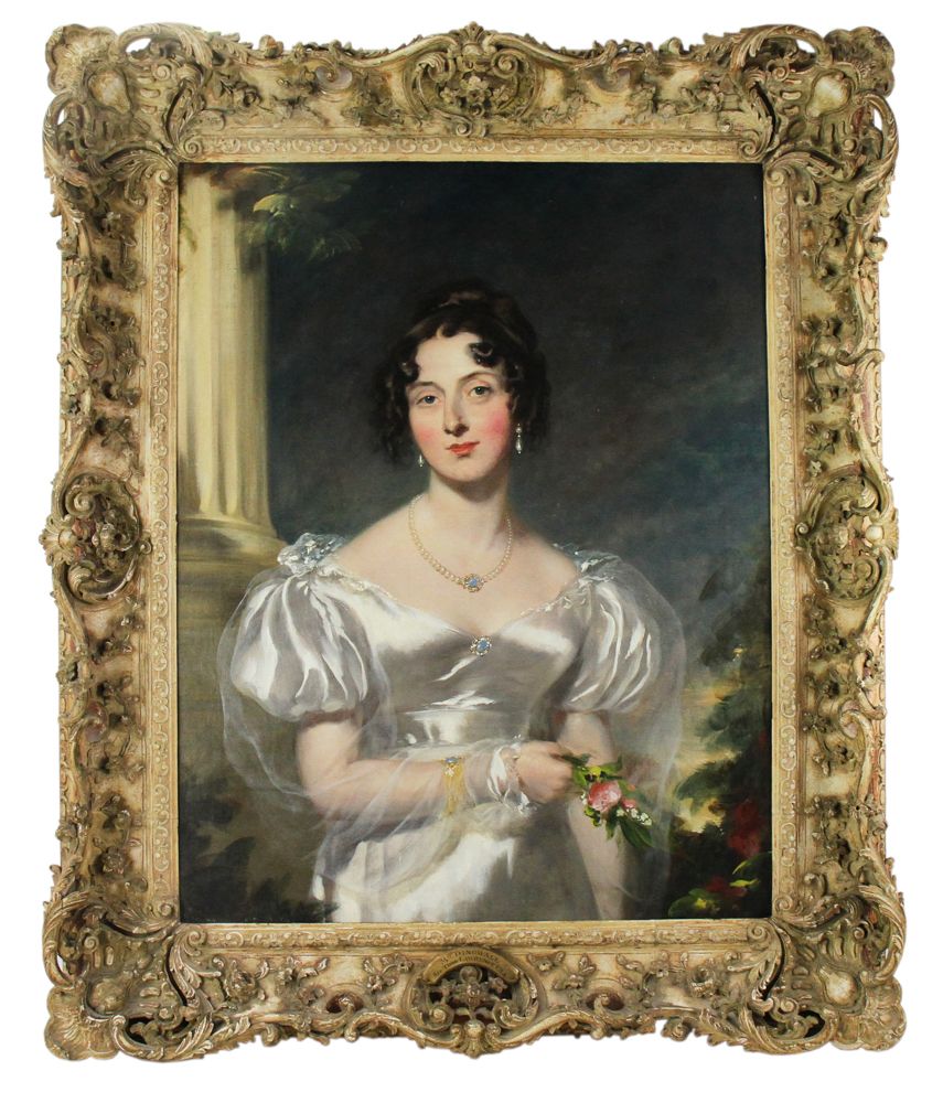 Regency Period Oil Portrait of a Lady Attributed to Sir Thomas Lawrence