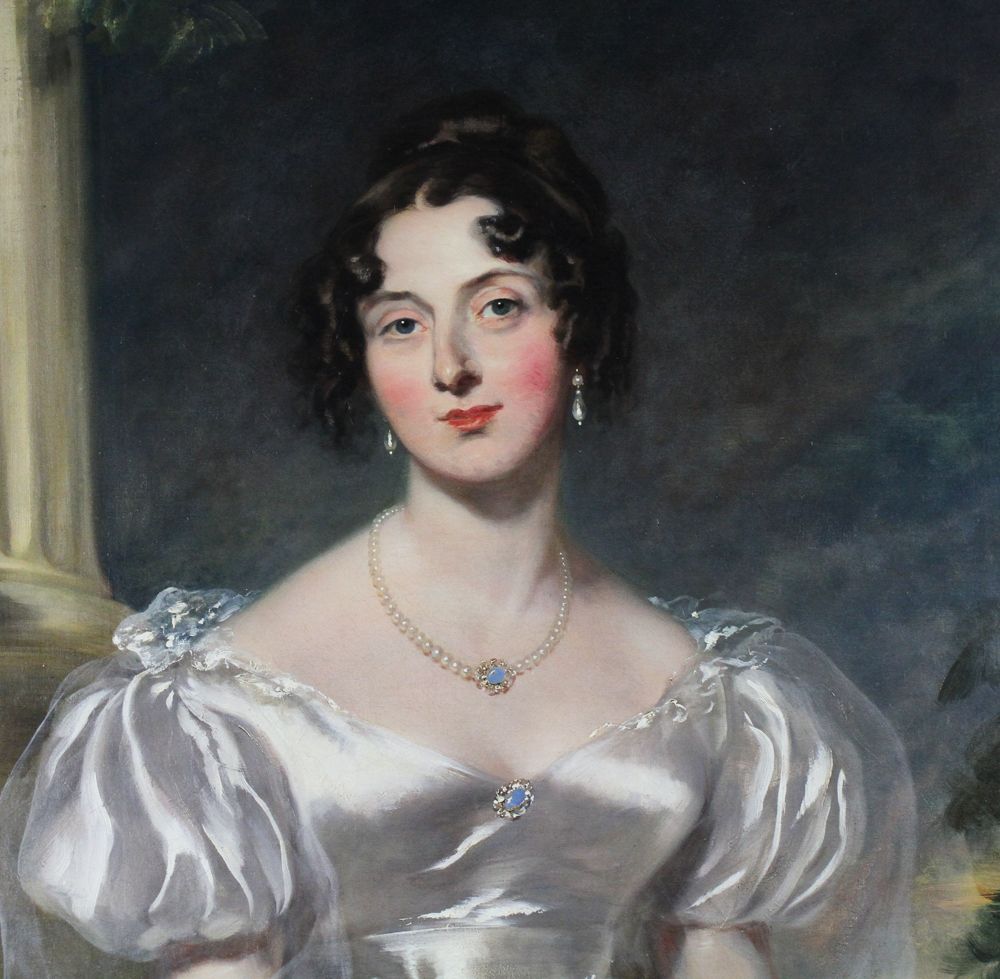 Regency Period Oil Portrait of a Lady Attributed to Sir Thomas Lawrence thumbnail 2