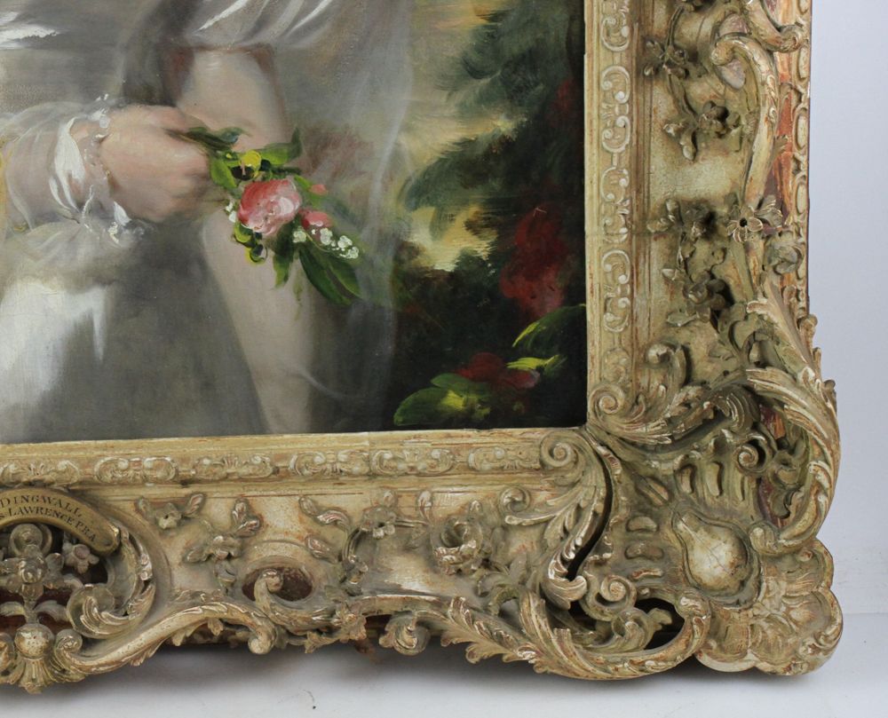 Regency Period Oil Portrait of a Lady Attributed to Sir Thomas Lawrence thumbnail 3