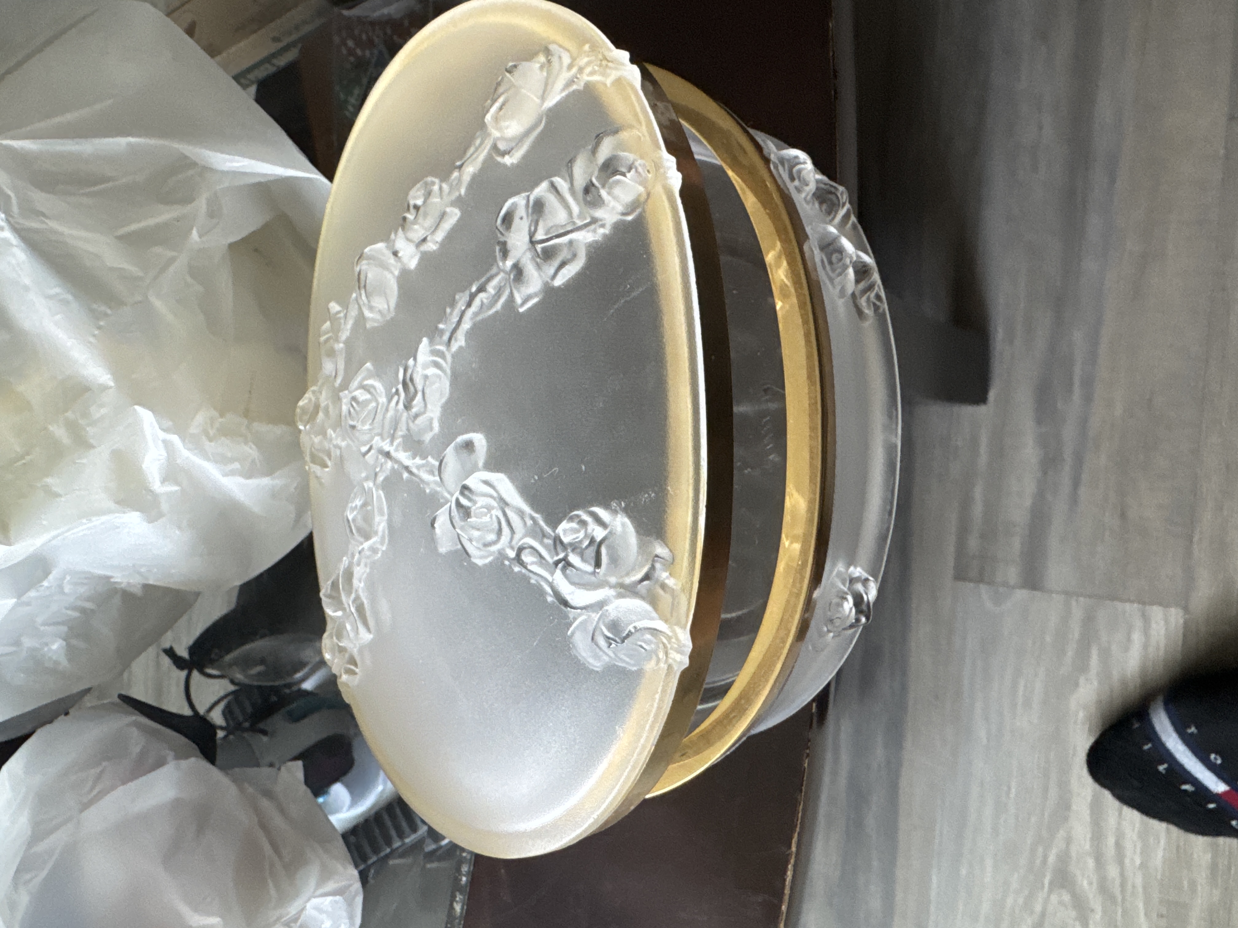 Art Deco Frosted Glass Lidded Bowl