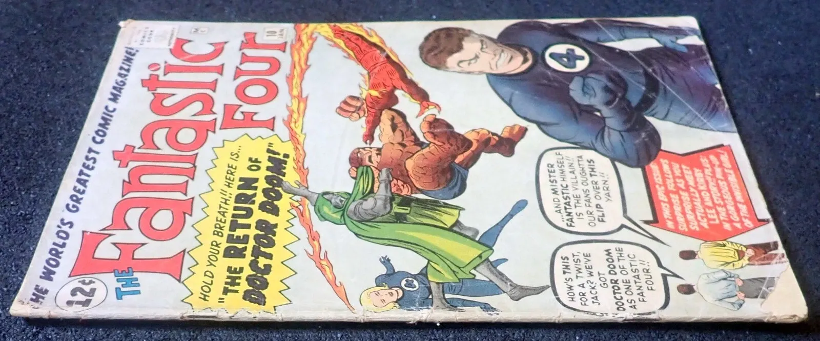 Silver Age Marvel Comic Book – Fantastic Four #10 "The Return of Doctor Doom!" thumbnail 8