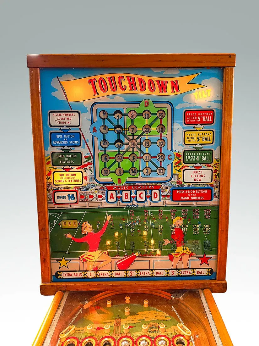 Bally 'Touchdown' Bingo Pinball Machine thumbnail 3