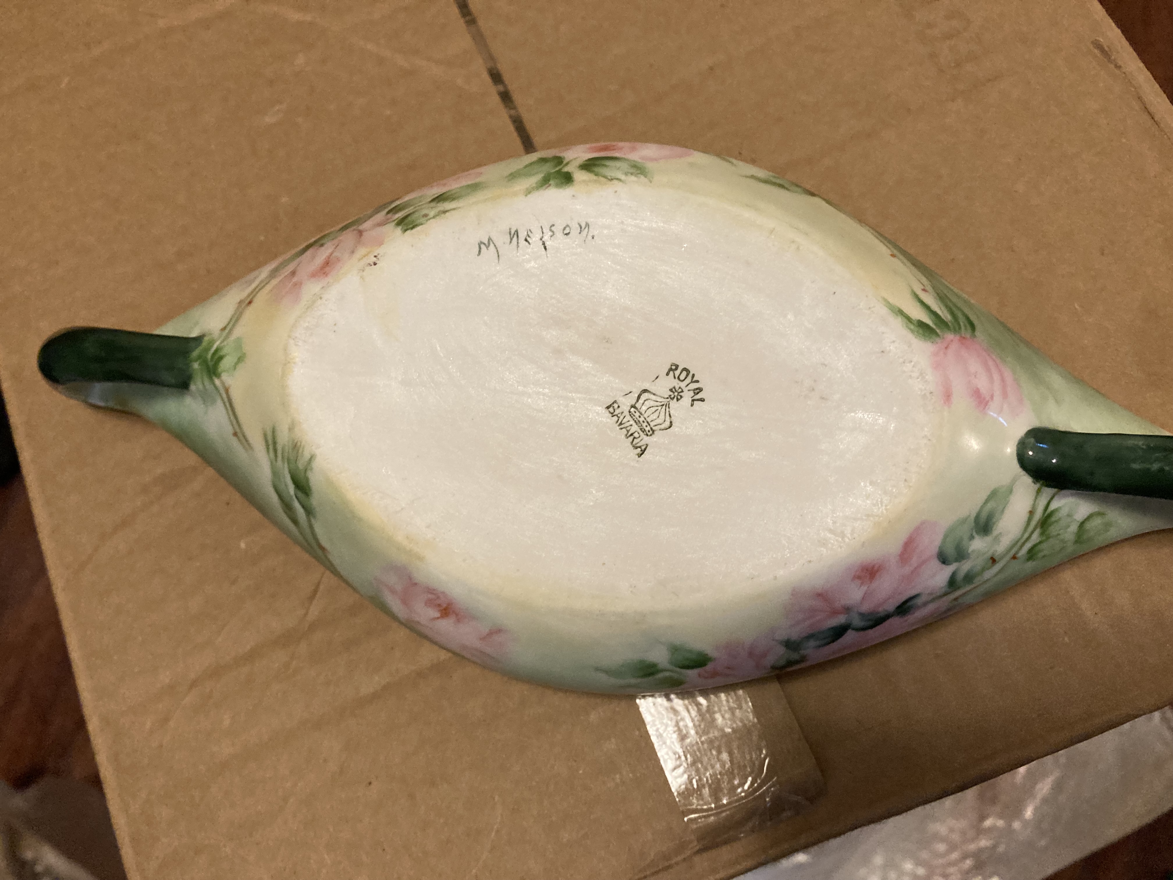 Bavarian Hand-Painted Porcelain Vase