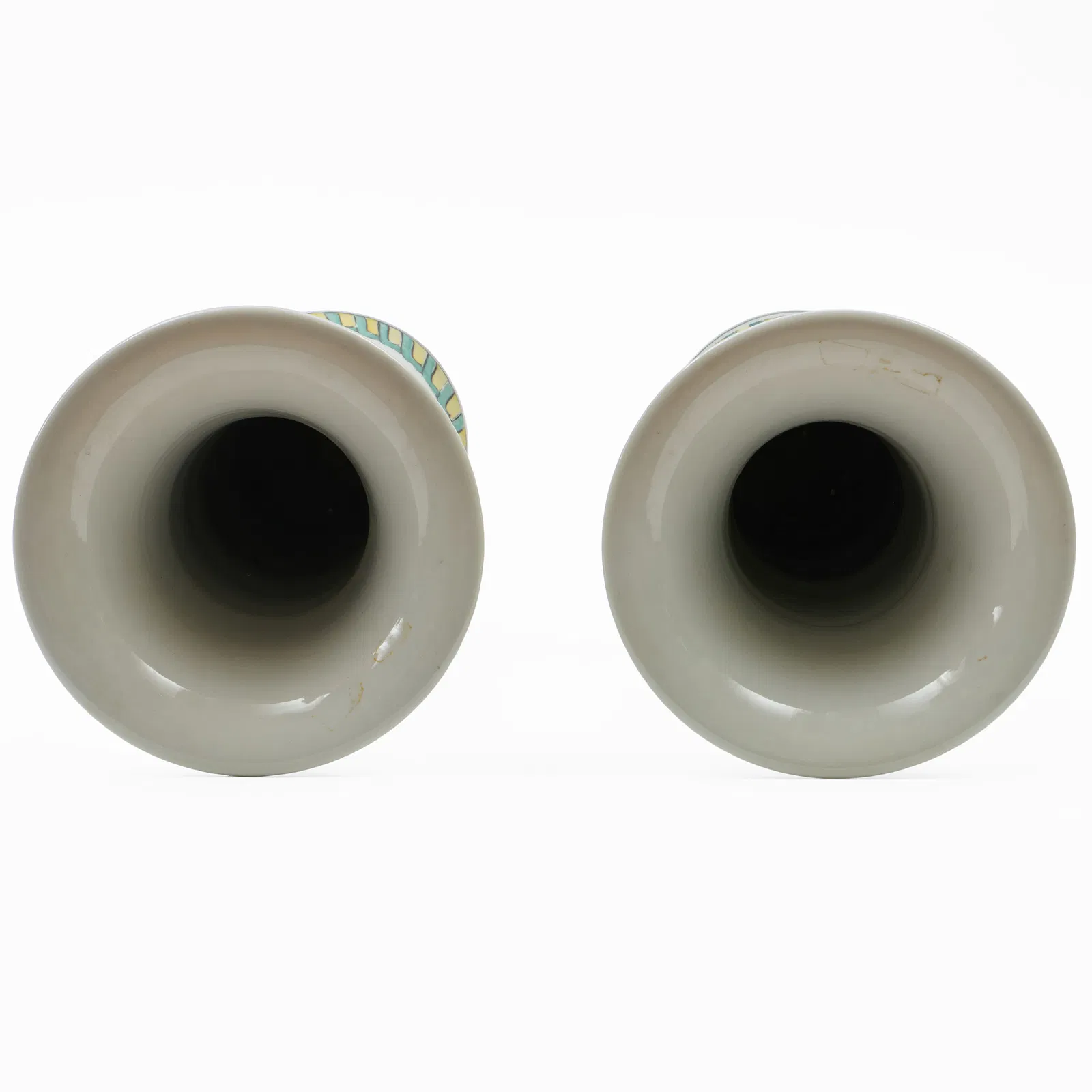Pair of Chinese Famille Rose Style Porcelain Gu Vases thumbnail 5