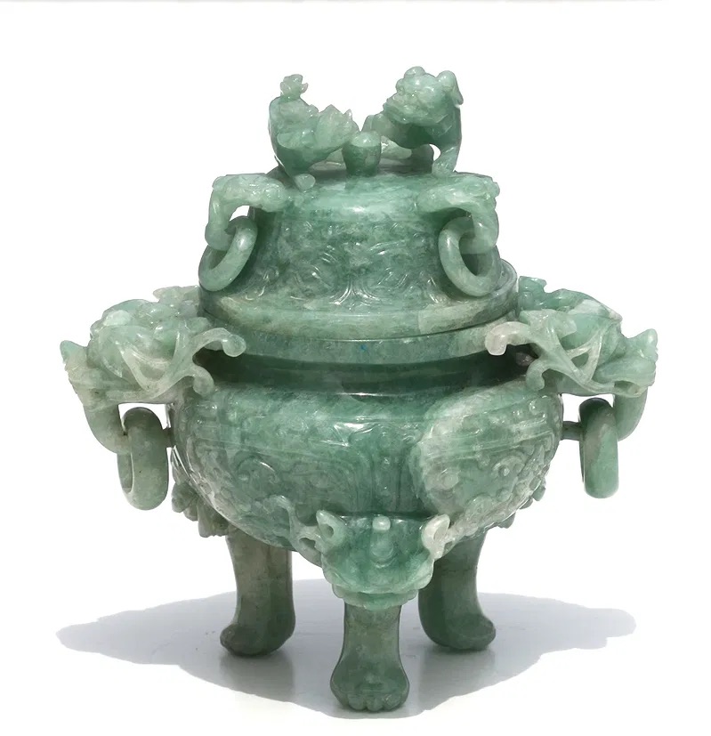 Chinese Jadeite Tripod Censer