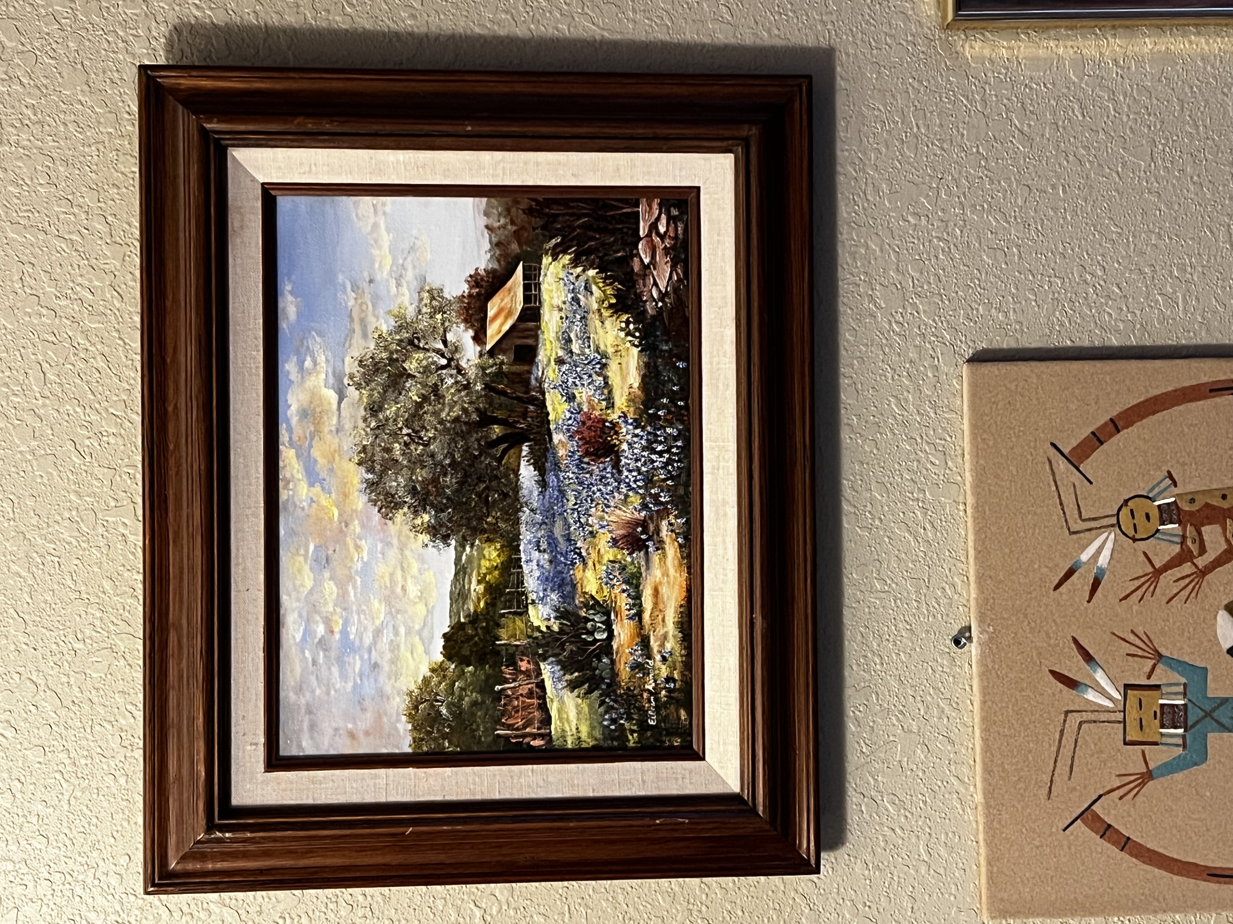 American Regionalist Oil Landscape Painting
