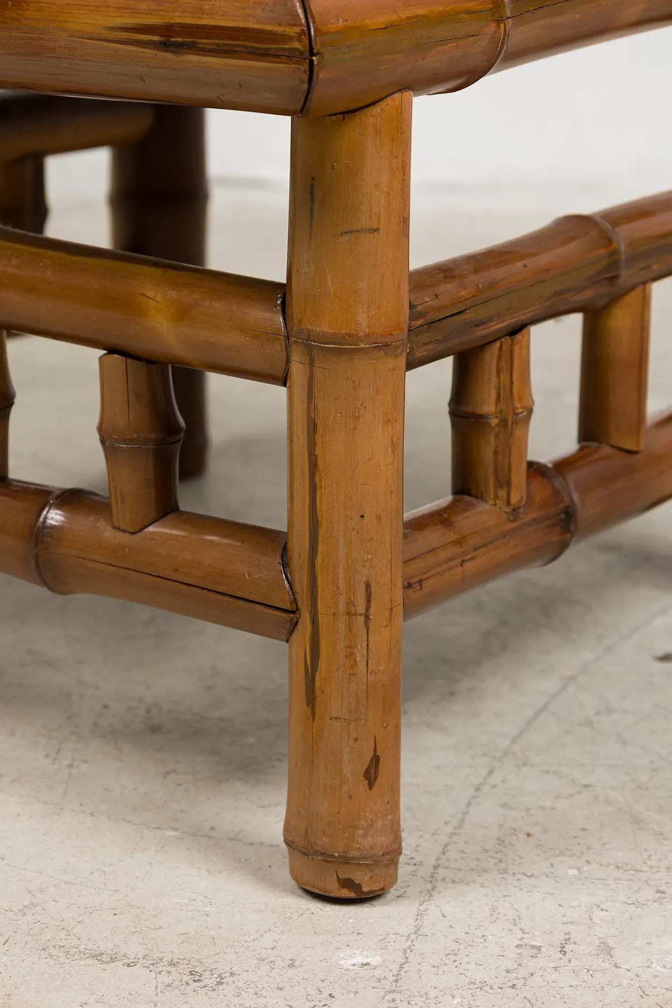 French Aesthetic Movement Period Bamboo and Leather Armchairs by Perret & Vibert thumbnail 10