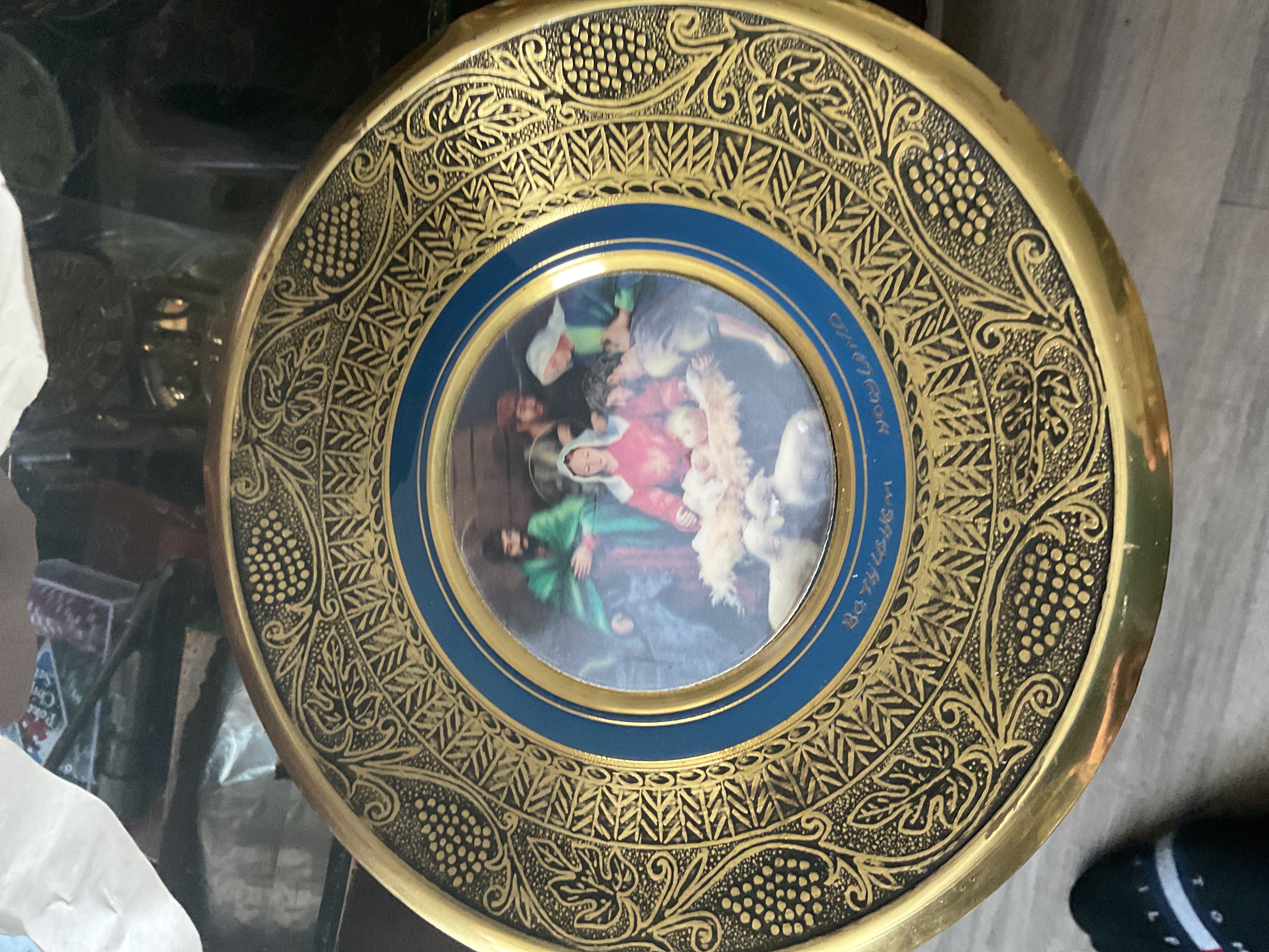 Gilded Nativity Collectible Decorative Plate