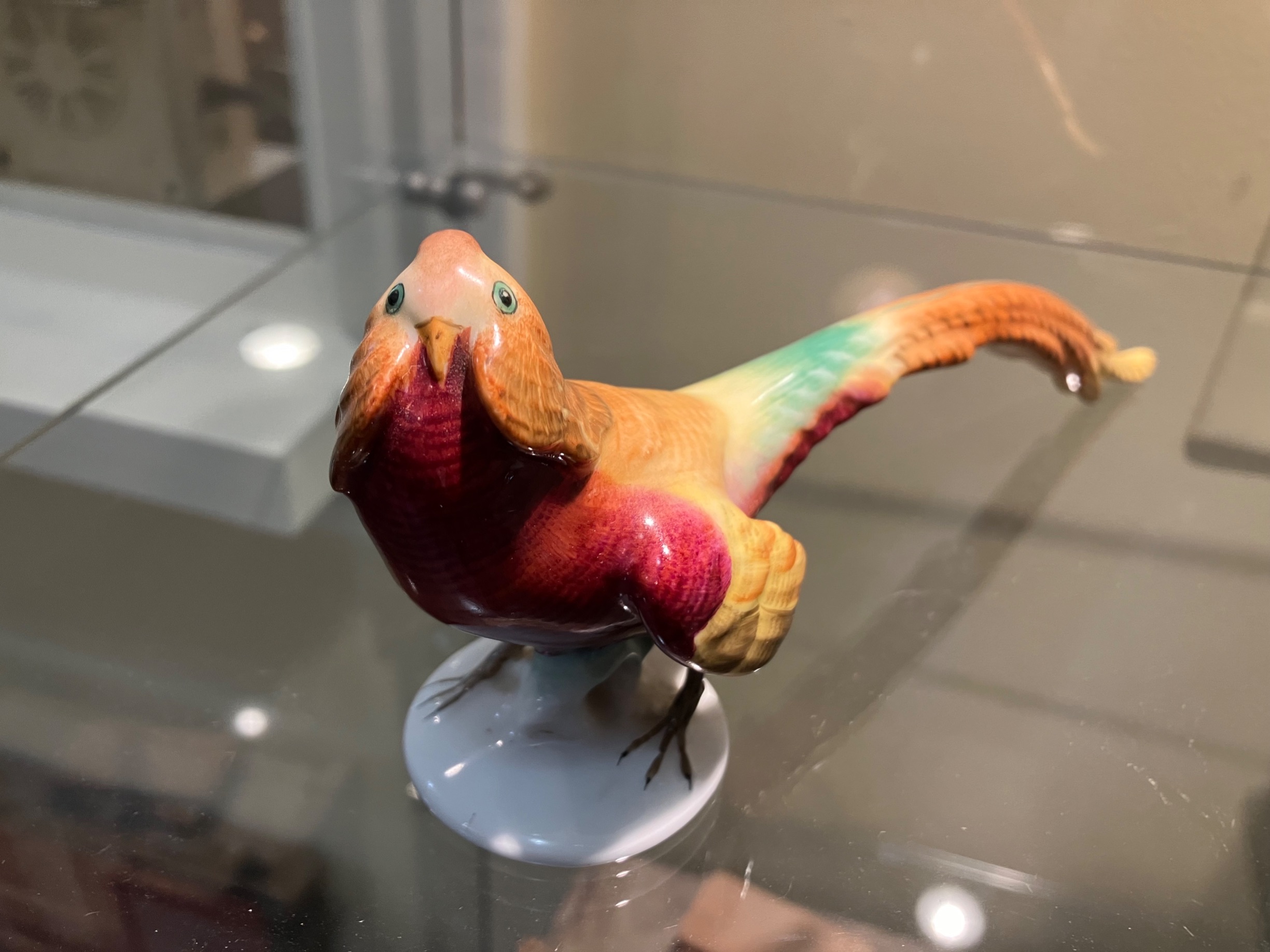 Herend Porcelain Colorful Bird Figurine