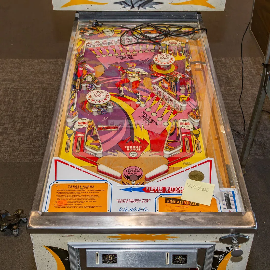 Gottlieb Target Alpha Vintage Electro-Mechanical Pinball Machine thumbnail 4
