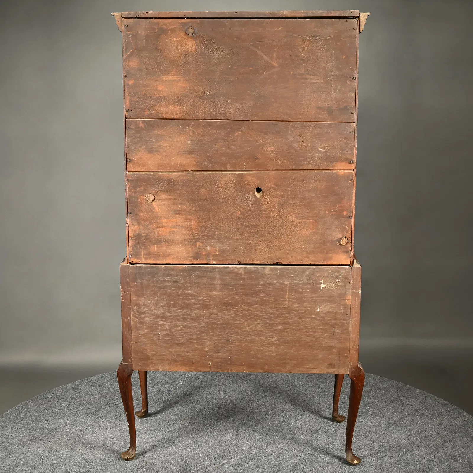 American Queen Anne Period Tiger Maple High Chest of Drawers thumbnail 6