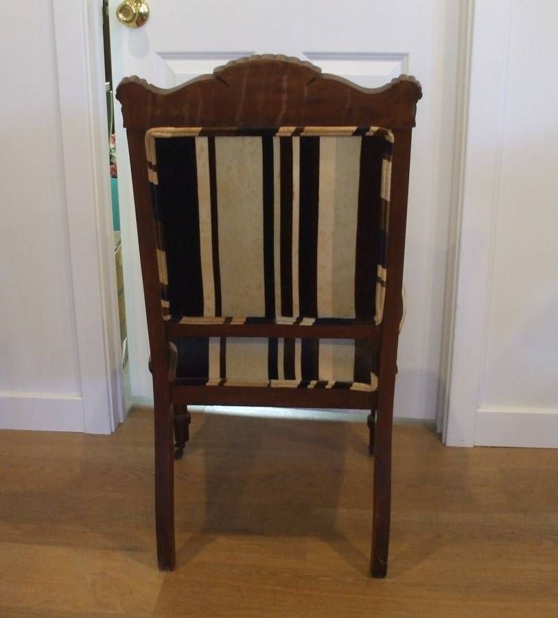 American Eastlake Period Walnut Upholstered Side Chair thumbnail 4